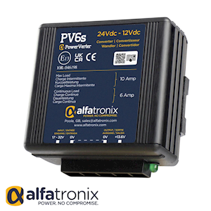 24 VDC-12 VDC 10 amp Voltage Converter PV6S Alfatronix (PV6S)